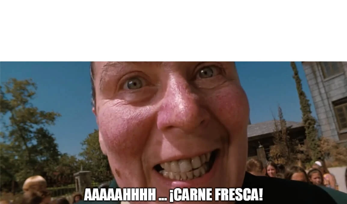 Plantilla de Aaaahhh ... ¡Carne fresca!