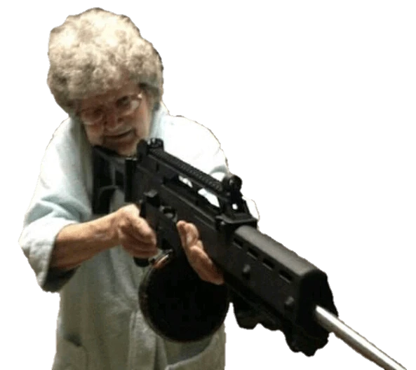 Plantilla de Abuela con un sniper numero 2