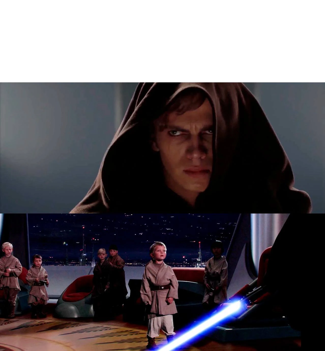 Plantilla de Anakin matando a niños padawans