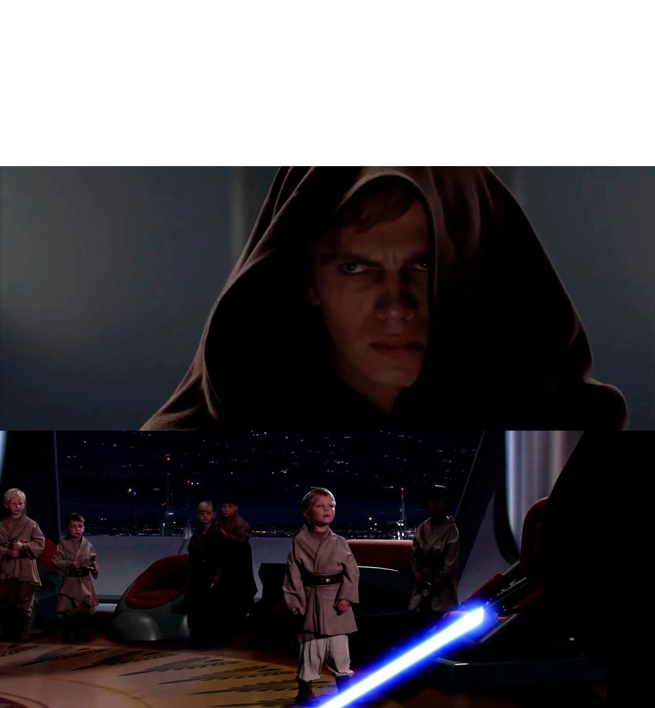 Plantilla de Anakin matando a niños padawans numero 2