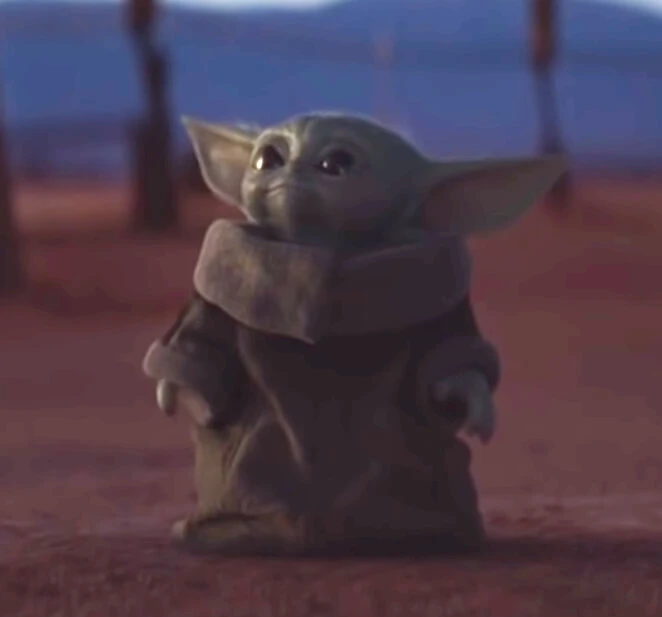 Plantilla de Baby Yoda mirando hacia arriba numero 2