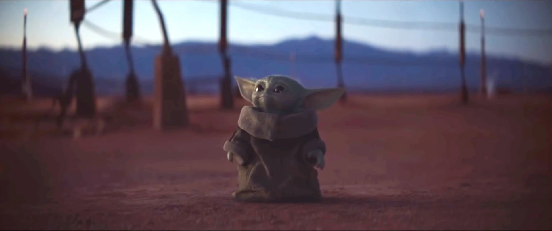 Plantilla de Baby Yoda mirando hacia arriba numero 4