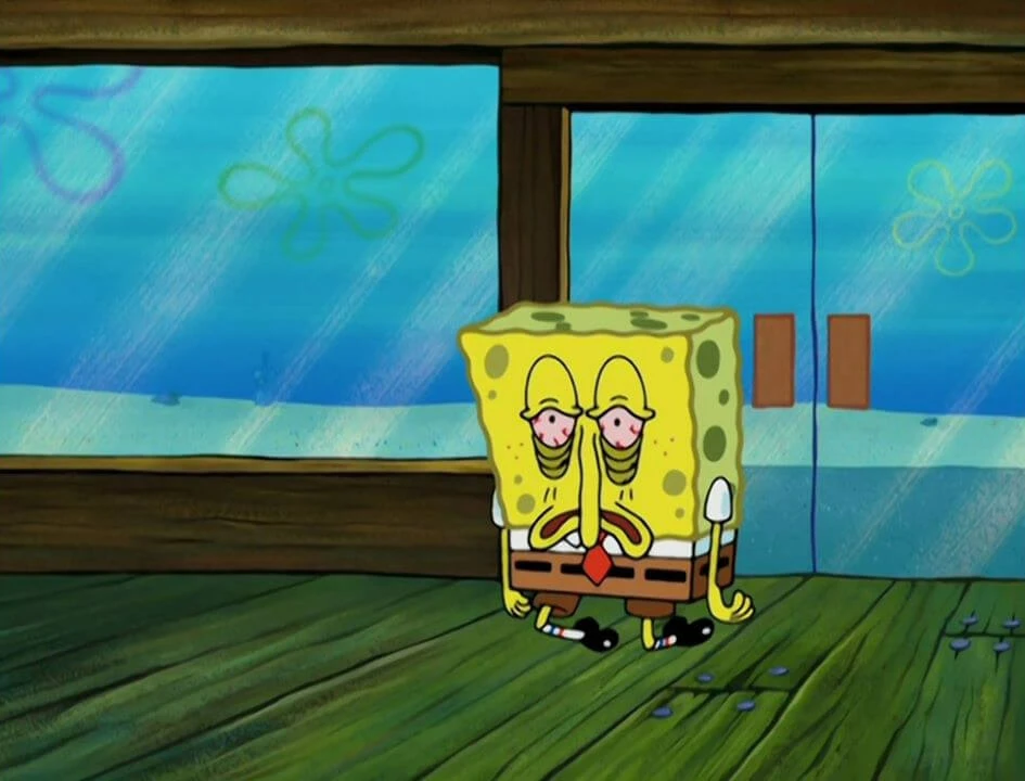 Plantilla de Bob Esponja cansado numero 2