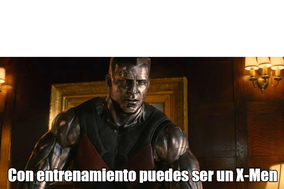 Plantilla de Con entrenamiento puedes ser un X-Men numero 2