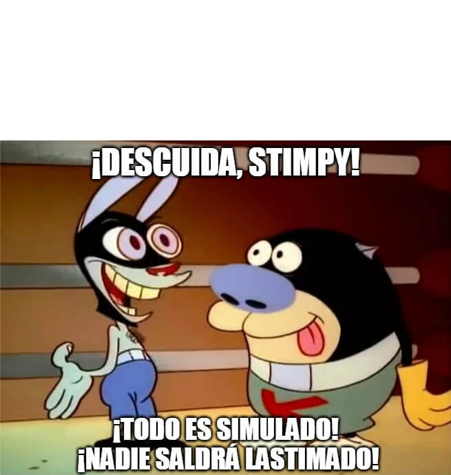 Plantilla de ¡Descuida, Stimpy! ¡Todo es simulado! numero 4