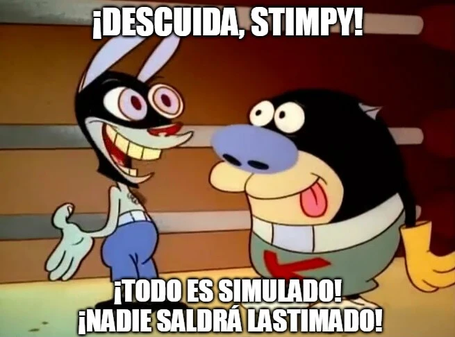 Plantilla de ¡Descuida, Stimpy! ¡Todo es simulado! numero 9