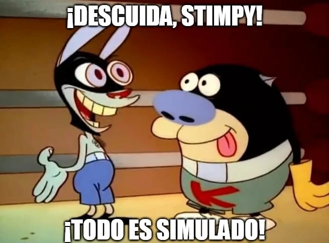 Plantilla de ¡Descuida, Stimpy! ¡Todo es simulado! numero 6