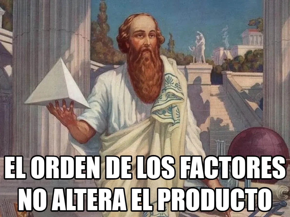 Plantilla de El orden de los factores no altera el producto numero 3