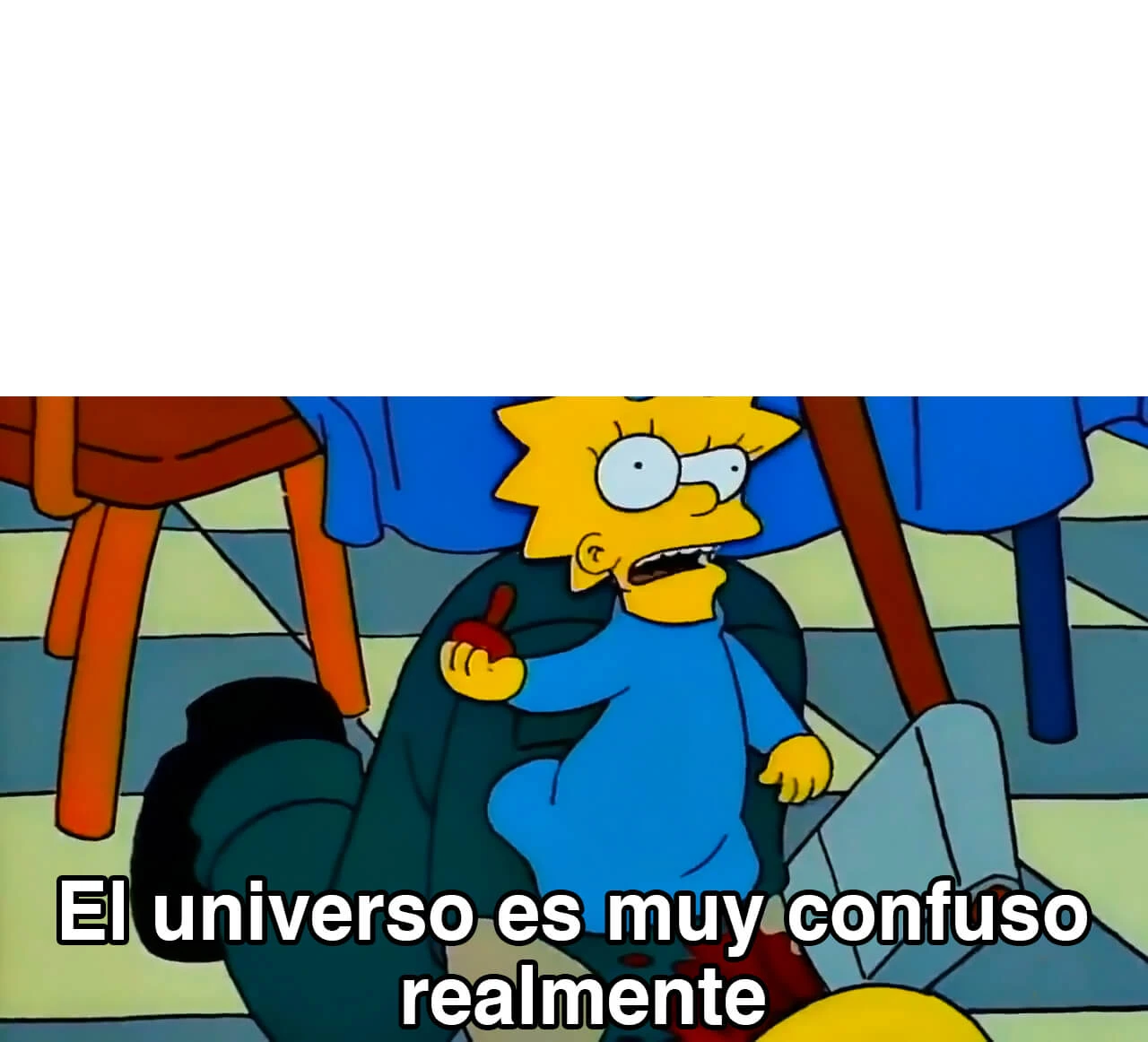 Primera plantilla de El universo es muy confuso realmente