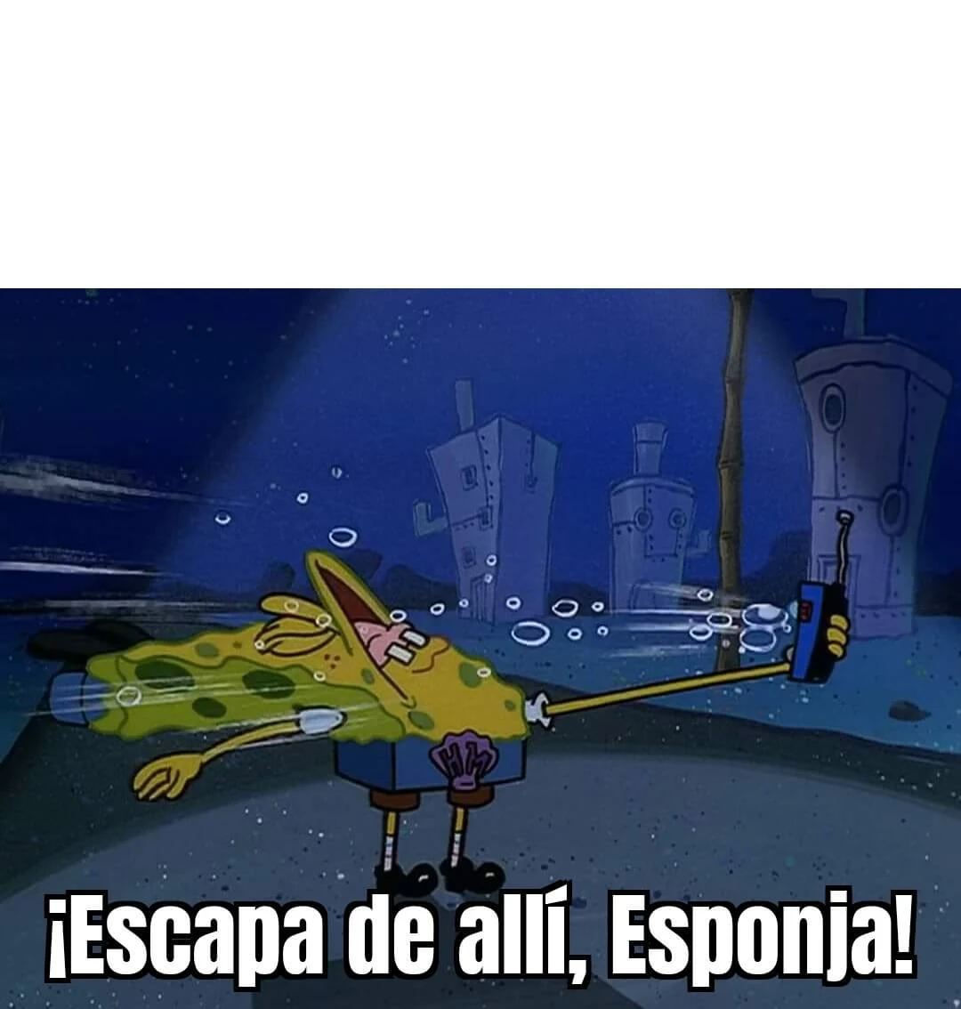 Plantilla de ¡Escapa de allí, Esponja!