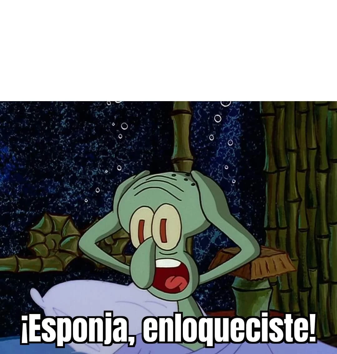 Plantilla de Esponja enloqueciste numero 3