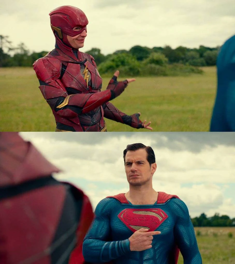 Primera plantilla de Flash vs Superman