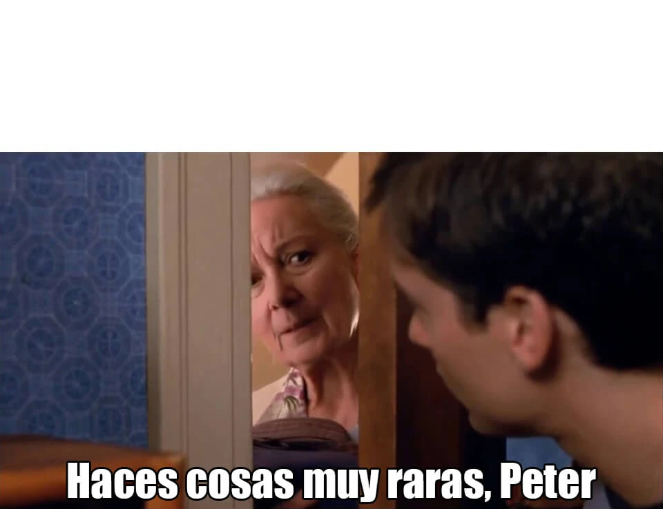 Plantilla de Haces cosas muy raras Peter