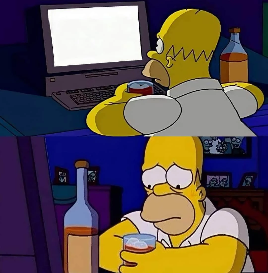 Plantilla de Homero Sad