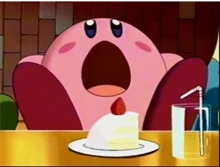 Plantilla de Kirby comiendo pastel numero 2