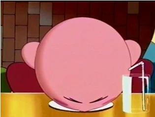 Plantilla de Kirby comiendo pastel numero 4