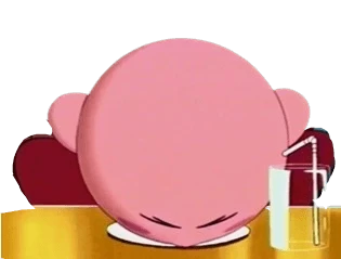 Plantilla de Kirby comiendo pastel numero 7