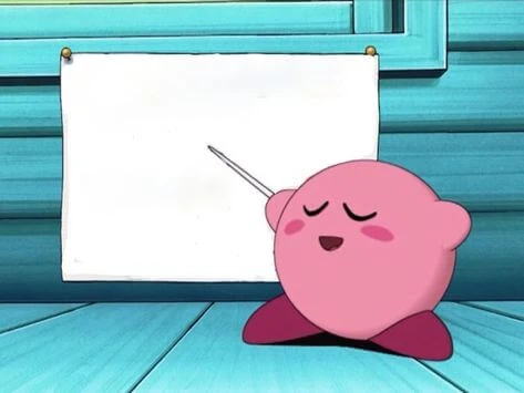 Plantilla de Kirby explicando