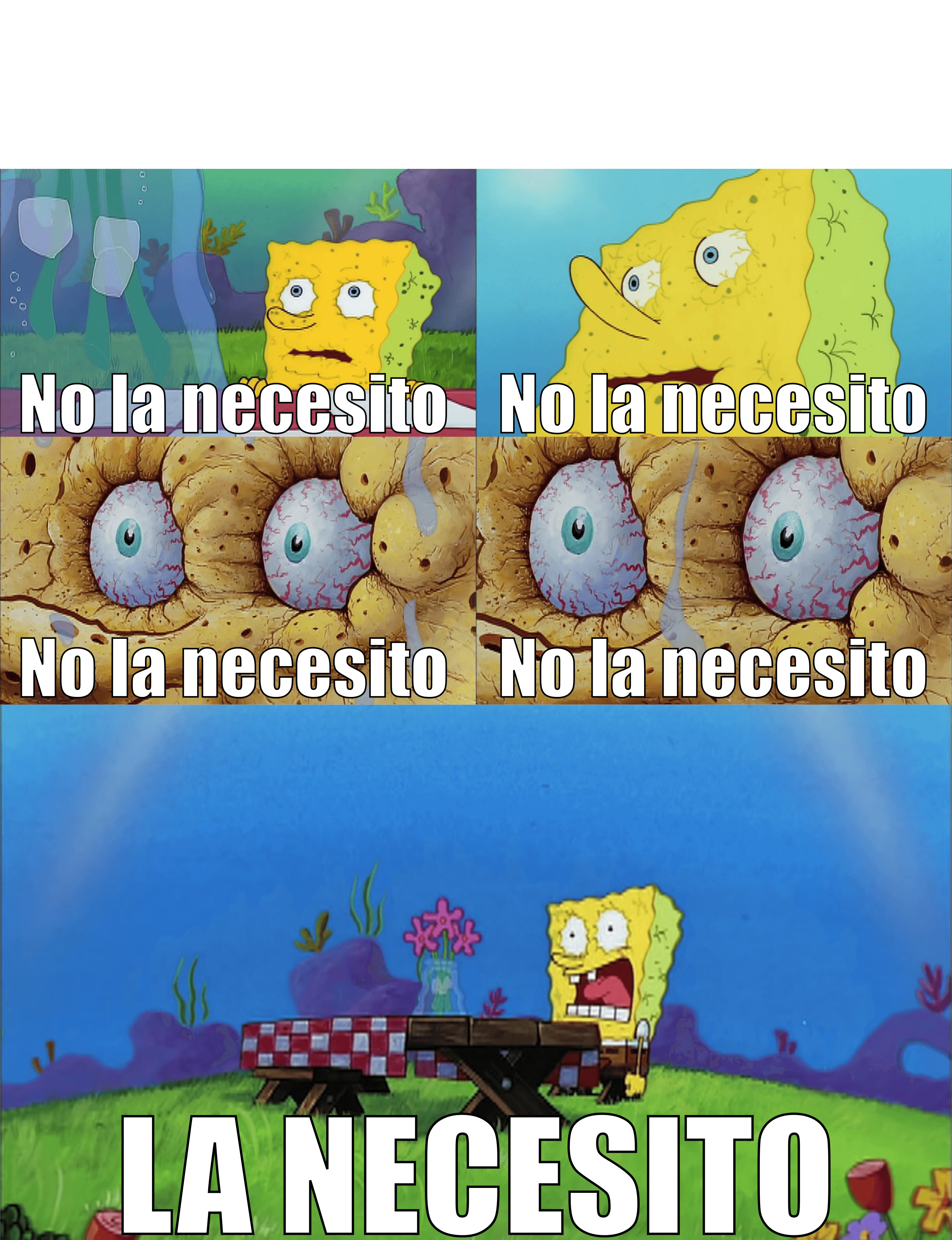 Plantilla de No la necesito... No la necesito... No la necesito... ¡LA NECESITO! (Ajustada) numero 6