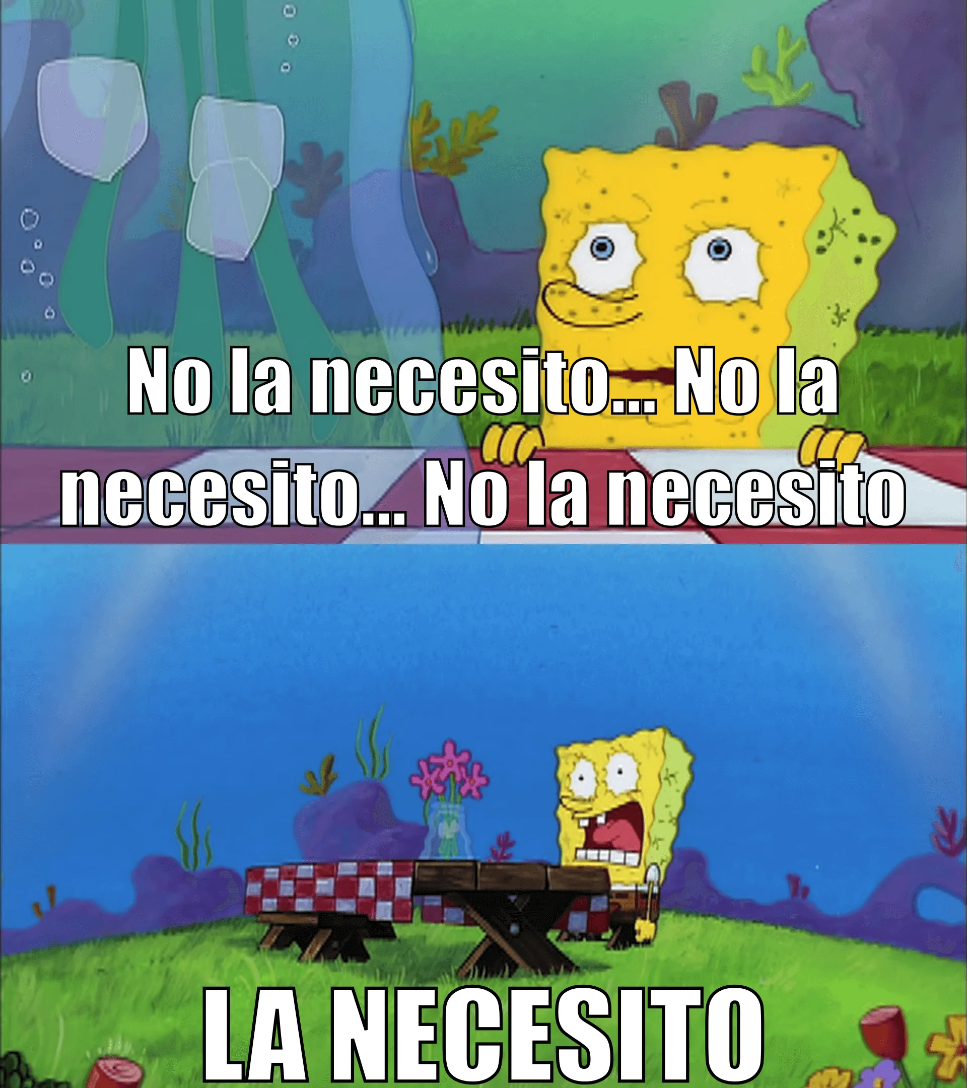 Plantilla de No la necesito... No la necesito... No la necesito... ¡LA NECESITO! (Mínima) numero 5