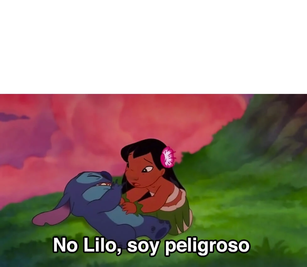 Primera plantilla de No Lilo, soy peligroso