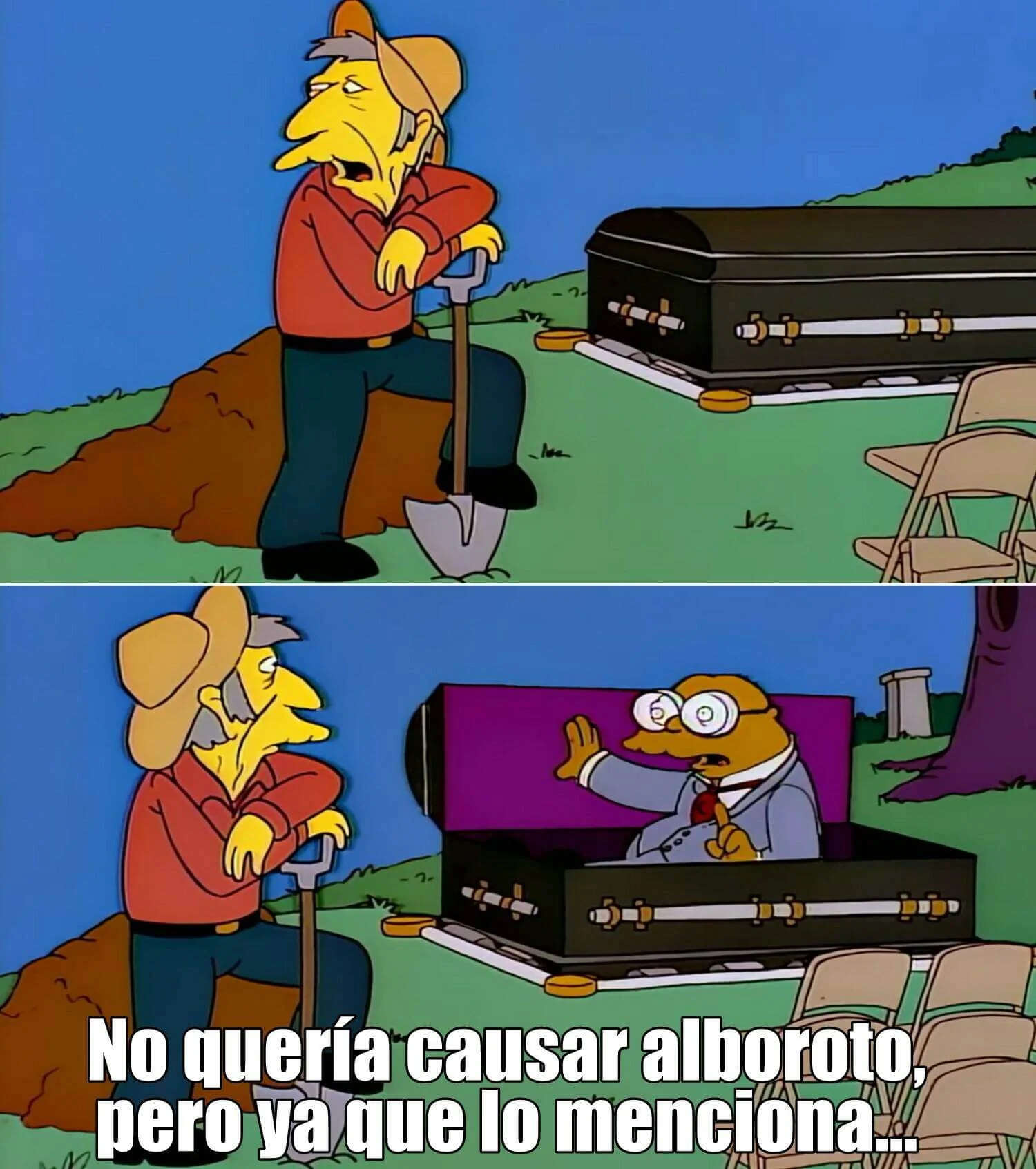 Plantilla de No quería causar alboroto, pero ya que lo menciona...