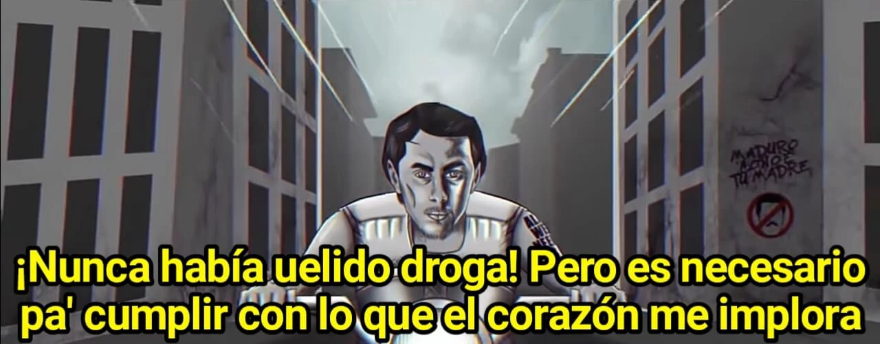 Plantilla de ¡Nunca había uelido droga! Pero es necesario pa' cumplir con lo que el corazón me implora