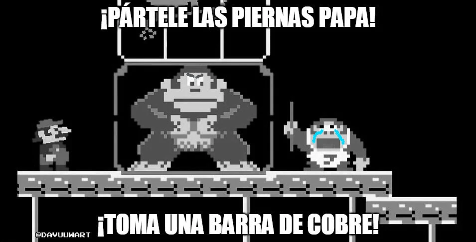 Plantilla de ¡Pártele las piernas papa! ¡Toma una barra de cobre! numero 6