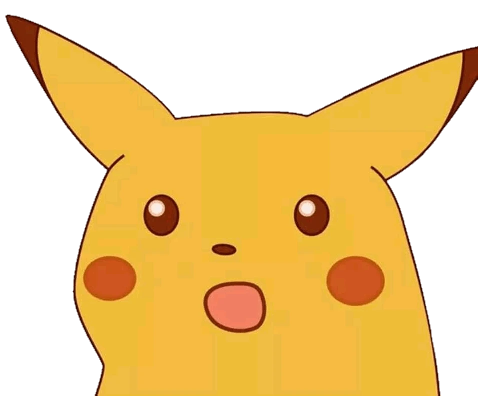 Plantilla de Pikachu confundido / sorprendido / sonriendo numero 6