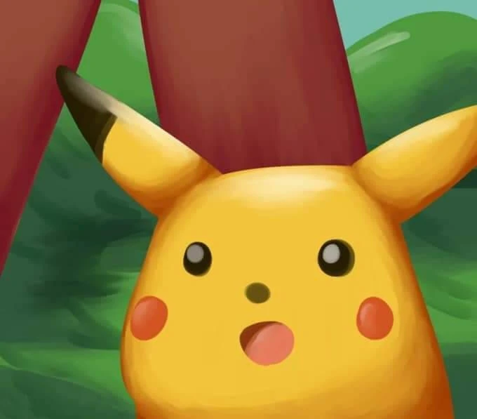 Plantilla de Pikachu confundido / sorprendido / sonriendo numero 3