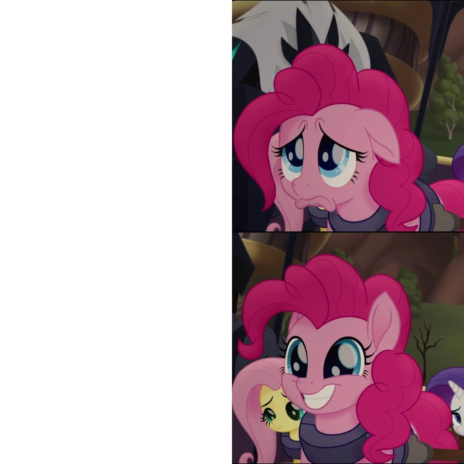 Plantilla de Pinkie Pie Triste | Pinkie Pie Feliz numero 2