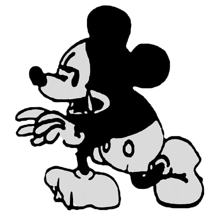 Plantilla de Pluto muerto y Mickey Mouse llorando numero 3