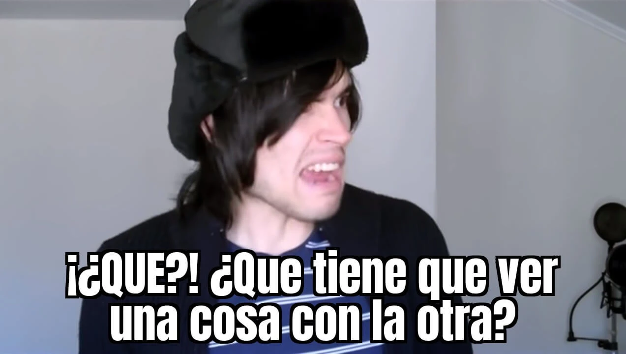 Primera plantilla de ¿¡QUE!? ¿Que tiene que ver una cosa con la otra?