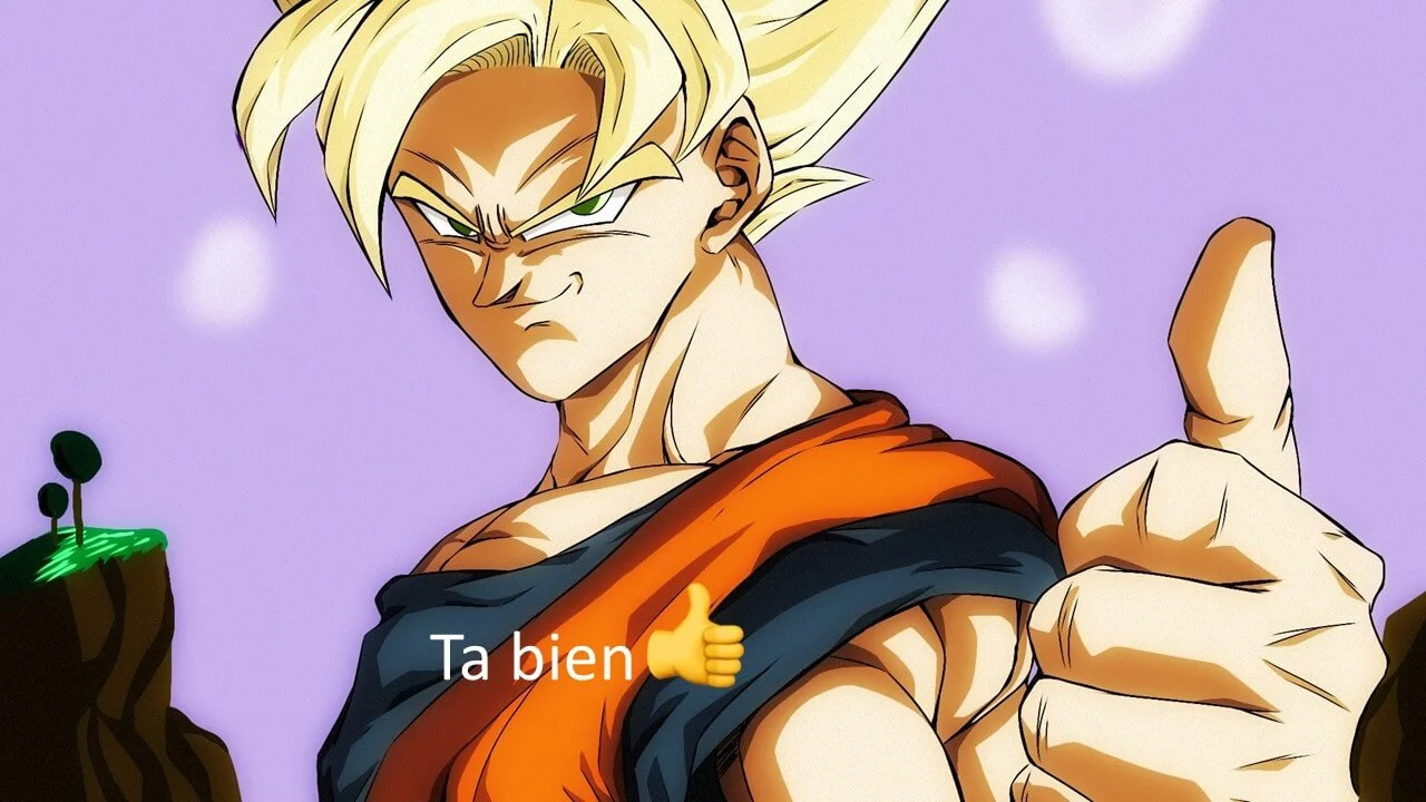 Primera plantilla de Ta bien Goku Dragon Ball