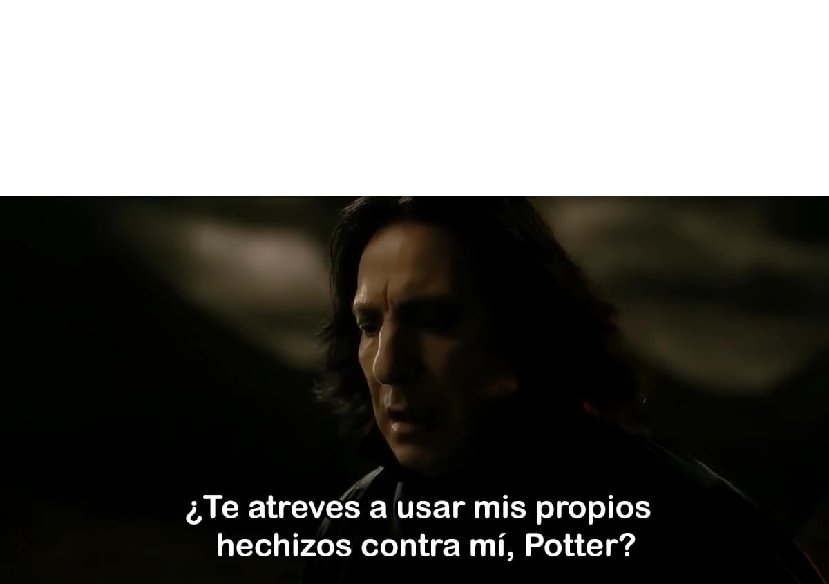 Plantilla de ¿Te atreves a usar mis propios hechizos contra mi, Potter?