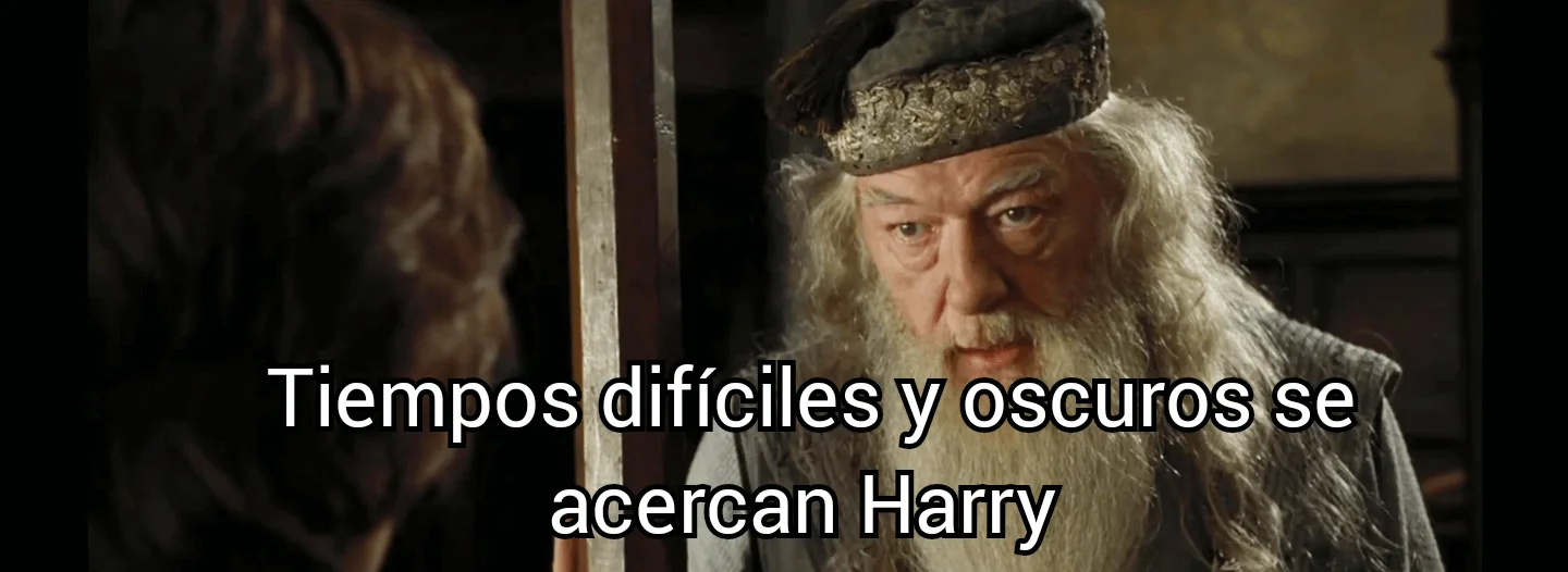 Primera plantilla de Tiempos difíciles y oscuros se acercan Harry