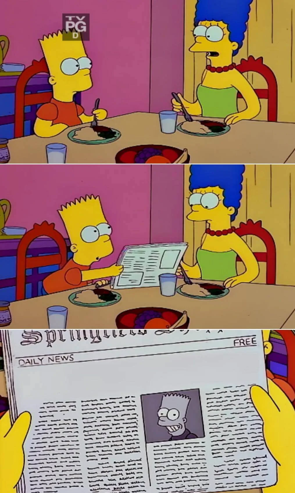 Plantilla de Y tú que hiciste hoy? Bart | Uff, que no hice numero 2