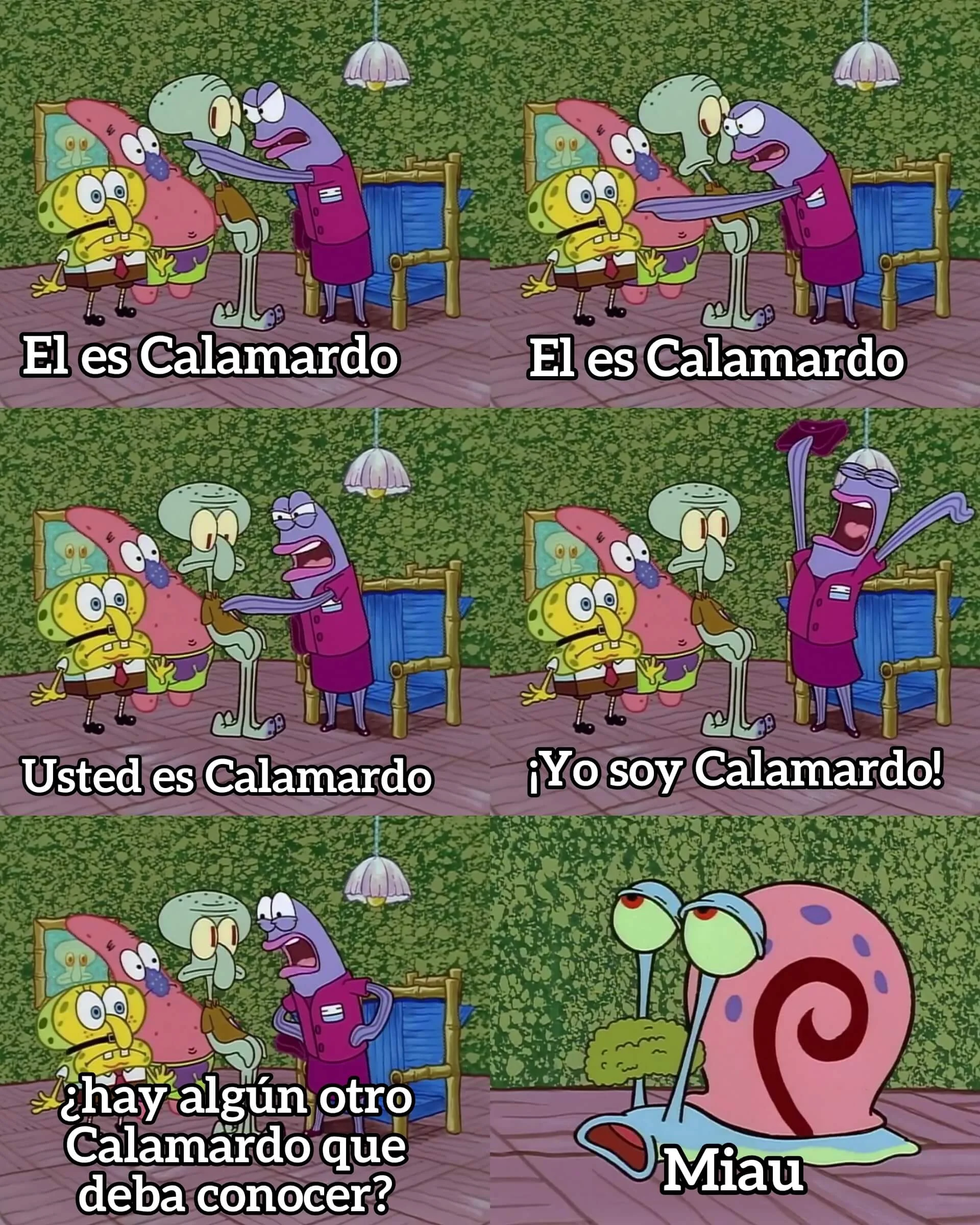 Primera plantilla de Yo soy Calamardo