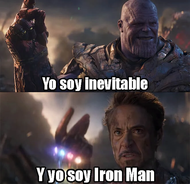 Plantilla de Yo soy inevitable | Y yo soy Iron Man numero 3