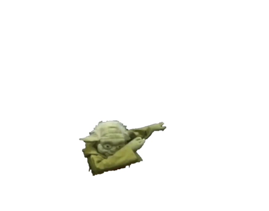 Plantilla de Yoda haciendo un dab | todos aplaudiéndole numero 2