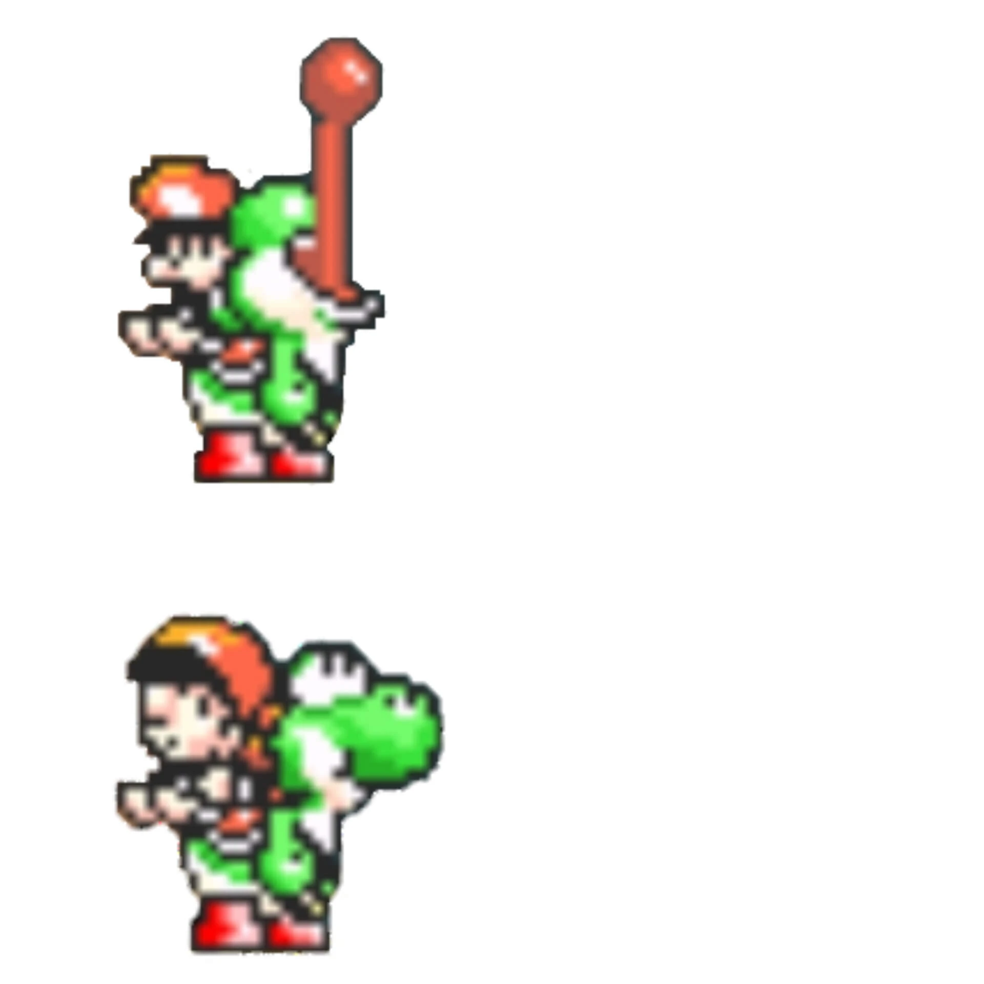 Plantilla de Yoshi tranquilo, Yoshi Gritando